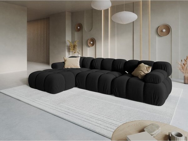 Диван от черно кадифе 285 cm Bellis - Micadoni Home