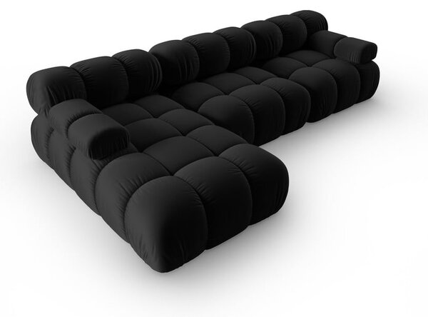 Диван от черно кадифе 285 cm Bellis - Micadoni Home