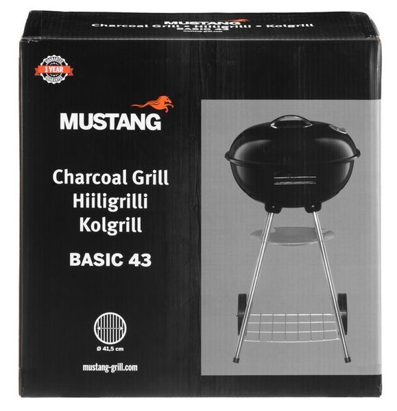 MUSTANG Барбекю на дървени въглища “Basic“ 43