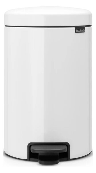 Кош за боклук с педал Brabantia NewIcon 649019, 12 л, Плавно затваряне, Противоплъзгаща основа, Бял