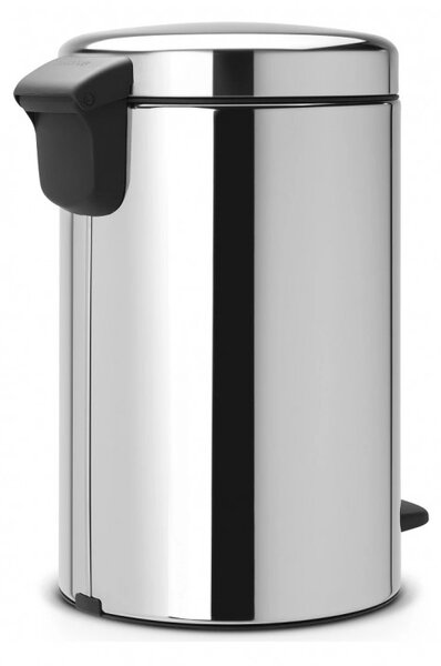 Кош за боклук с педал Brabantia NewIcon 649025, 12 л, Плавно затваряне, Противоплъзгаща основа, Инокс