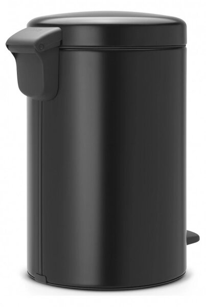 Кош за боклук с педал Brabantia NewIcon 649029, 12 л, Плавно затваряне, Противоплъзгаща основа, Черен