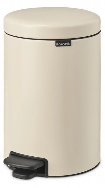 Кош за боклук с педал Brabantia NewIcon 1005531, 12 л, Плавно затваряне, Противоплъзгаща основа, Бежов