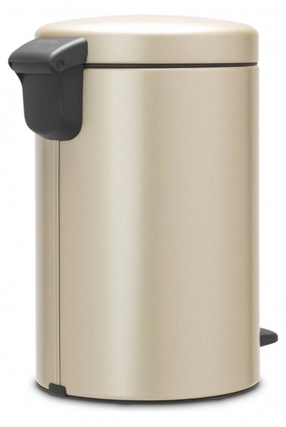 Кош за боклук с педал Brabantia NewIcon 1003201, 12 л, Плавно затваряне, Противоплъзгаща основа, Златен металик