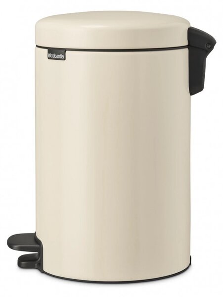 Кош за боклук с педал Brabantia NewIcon 1005531, 12 л, Плавно затваряне, Противоплъзгаща основа, Бежов