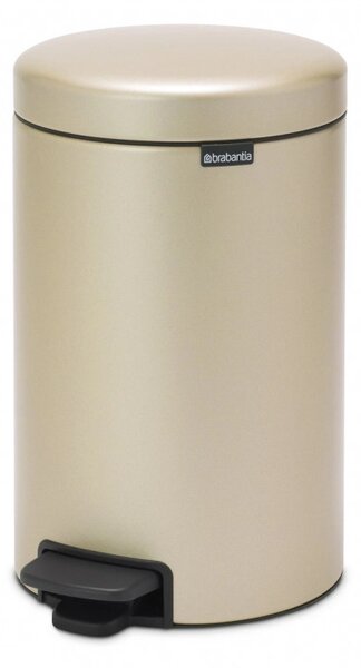 Кош за боклук с педал Brabantia NewIcon 1003201, 12 л, Плавно затваряне, Противоплъзгаща основа, Златен металик
