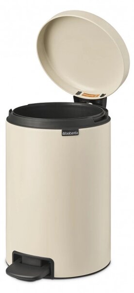 Кош за боклук с педал Brabantia NewIcon 1005531, 12 л, Плавно затваряне, Противоплъзгаща основа, Бежов