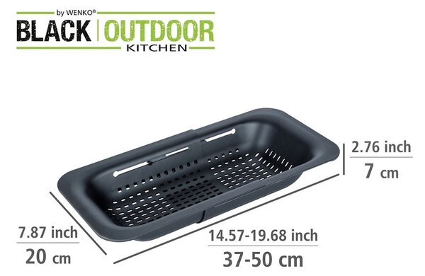 Черен разширяем гевгир Black Outdoor Kitchen Sivo - Wenko