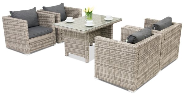 Градински мебели от техноратан Roma Premium 4 Garden Point сив