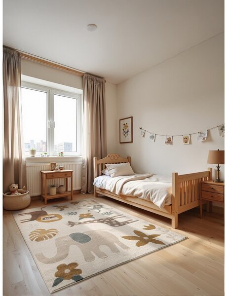 Кремав детски килим 120x170 cm Animal Safari – Hanse Home