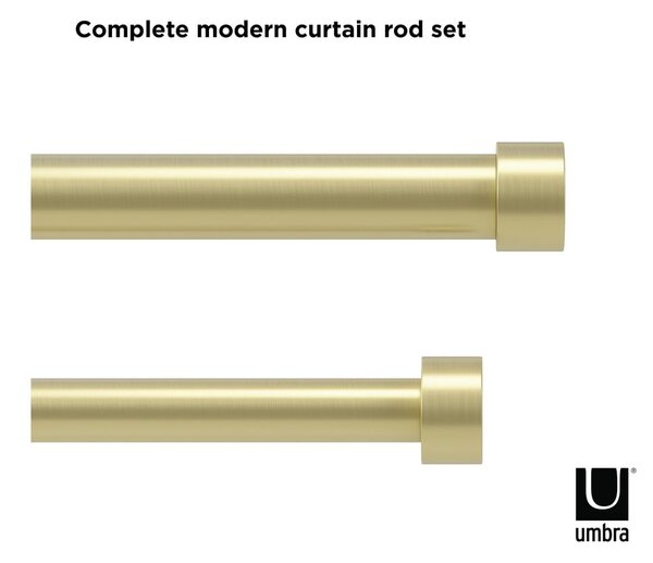 Стоманен разтегателен двоен корниз 91 - 168 cm Cappa - Umbra