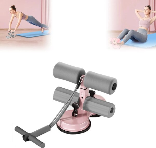 Coregrip™ двойна вакуумна чаша за помощ при коремни преси с въже, Черно