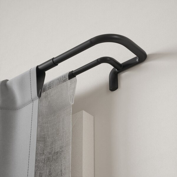 Стоманен разтегателен двоен корниз 76 - 213 cm Twilight – Umbra