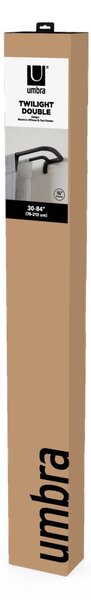 Стоманен разтегателен двоен корниз 76 - 213 cm Twilight – Umbra