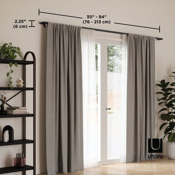 Стоманен разтегателен двоен корниз 76 - 213 cm Twilight – Umbra