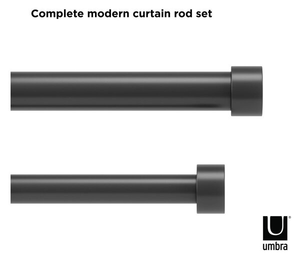 Стоманен разтегателен двоен корниз 91 - 168 cm Cappa - Umbra