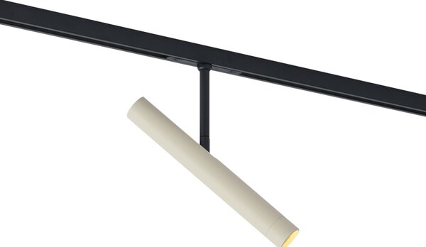 Модерен спот бежов с черно за 1-фазна релсова система - Slimline Avery
