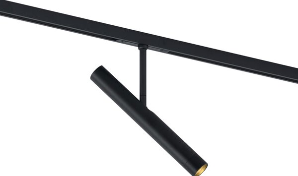 Модерен прожектор черен за 1-фазна релсова система - Slimline Avery