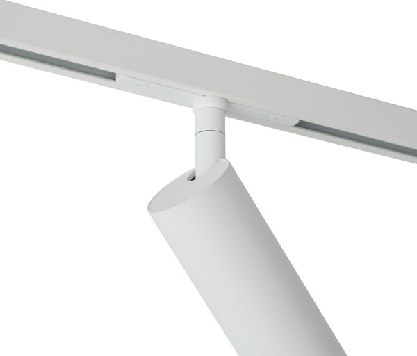 Модерен бял прожектор за 1-фазна релсова система GU10 35mm - Slimline Uzzy