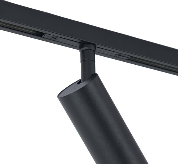 Модерен прожектор черен за 1-фазна релсова система GU10 35mm - Slimline Uzzy