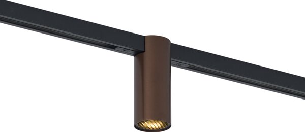 Модерен прожектор тъмен бронз за релсова система 1-фазен GU10 35mm - Slimline Nubee Honey