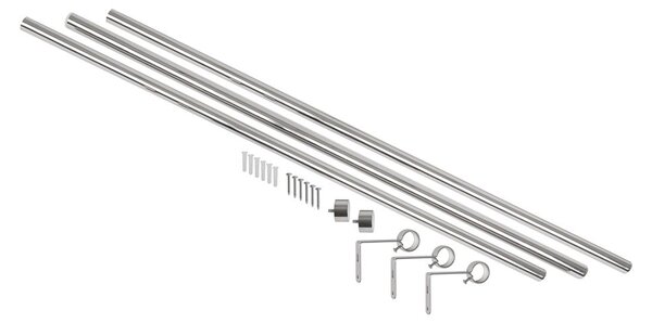 Разтегателен корниз от неръждаема стомана 168 - 305 cm Cappa – Umbra