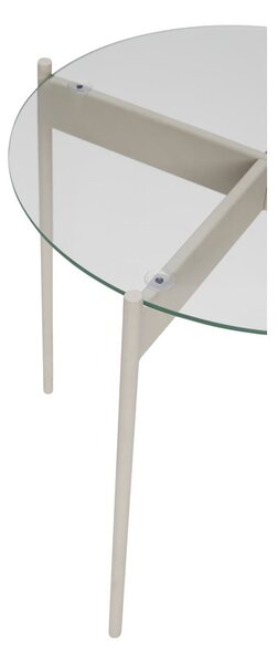 Кръгла странична масичка със стъклен плот ø 45 cm Beam – Hübsch