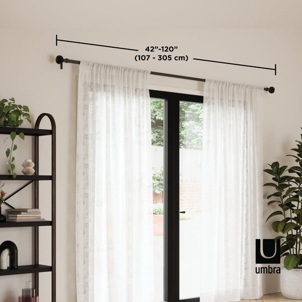 Стоманен разтегателен корниз 107 - 305 cm Finn - Umbra