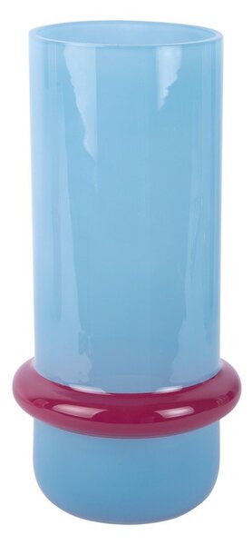 Светлосиня стъклена ваза (височина 28 cm) Animado Anillo – PT LIVING