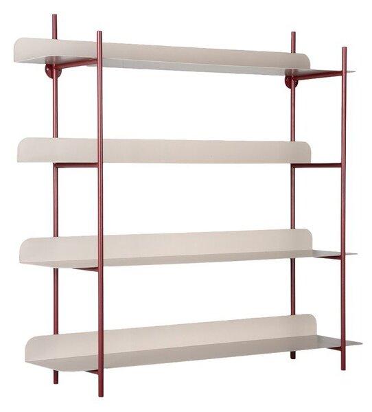 Бордо/сив на няколко нива метален стенен рафт 60 cm Reina Cuatro – PT LIVING