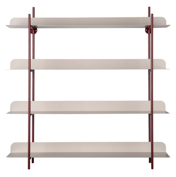 Бордо/сив на няколко нива метален стенен рафт 60 cm Reina Cuatro – PT LIVING