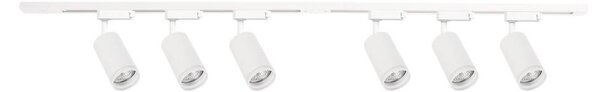 Спотово осветително тяло за релсова система PIPE 6xGU10/10W/230V, бяло