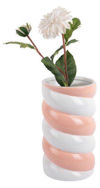 Бяла/розова керамична ваза (височина 23 cm) Marshmallow – PT LIVING