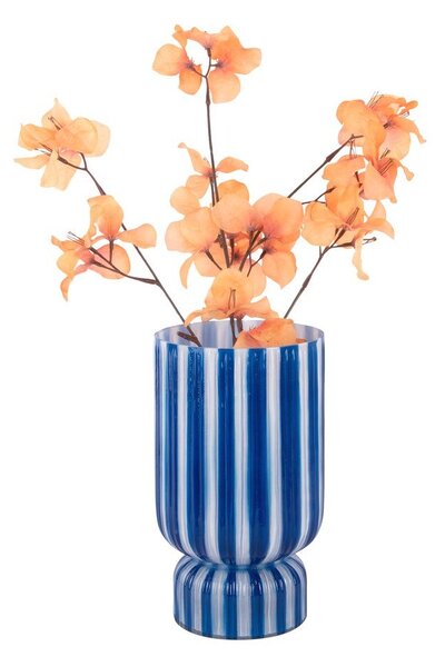 Синя стъклена ваза (височина 26 cm) Rayado Retro – PT LIVING