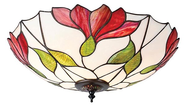 Endon 63960 - Таванно осветително тяло Tiffany BOTANICA, 2xE27/60W/230V, Ø 45 см