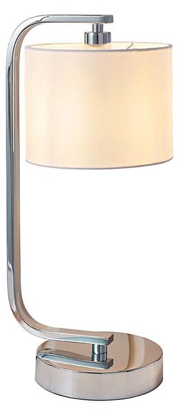 Endon 57917 - Димируема настолна лампа CANNING 1xE14/40W/230V лъскав хром/бяла