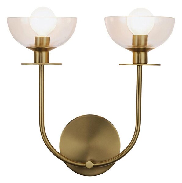 Alora Mood ALM-SYLVIA-2WB-BG-CL - Настенно осветително тяло SYLVIA 2xE14/40W/230V златисто
