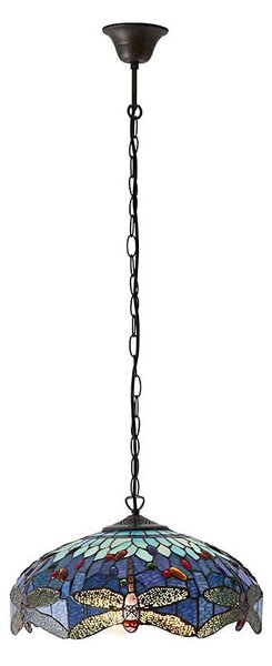 Endon 64080 - Полилей на верига Tiffany DRAGONFLY 3xE27/60W/230V Ø 41 cm