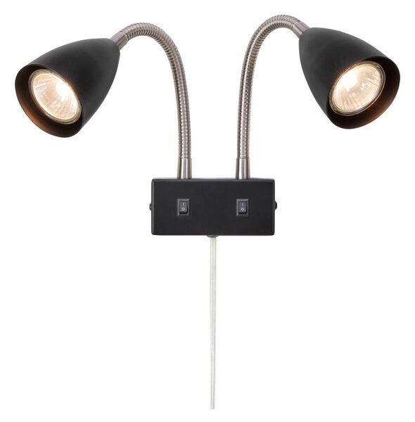 Markslöjd 108901 - Стенно точково осветително тяло CIRO 2xGU10/7W/230V черно