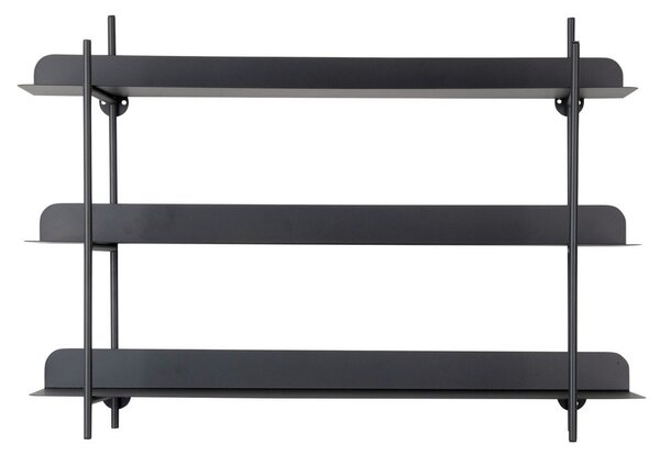 Черен на няколко нива метален стенен рафт 60 cm Riqueza Tres – PT LIVING