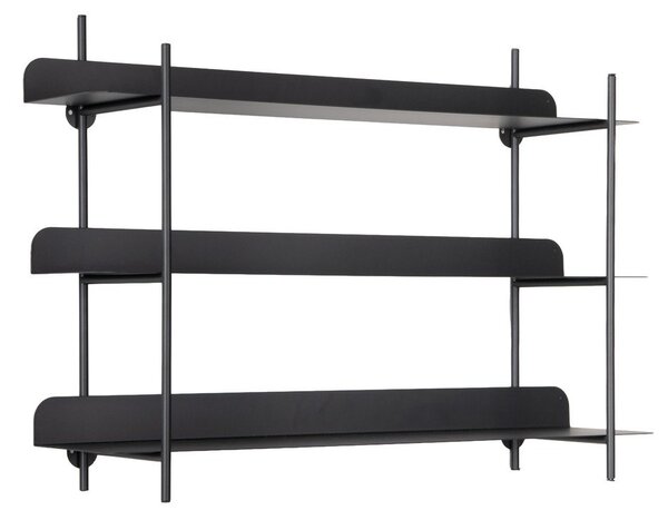 Черен на няколко нива метален стенен рафт 60 cm Riqueza Tres – PT LIVING
