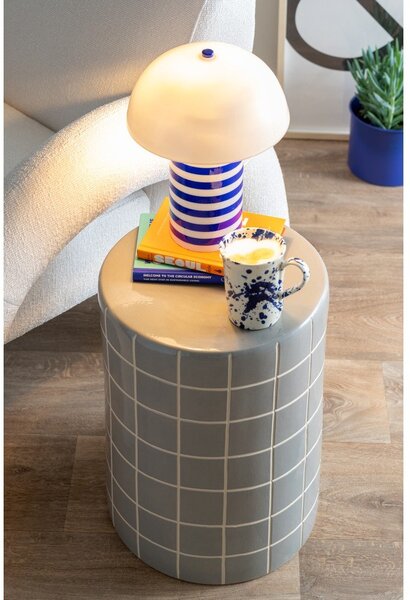 Керамична кръгла странична масичка ø 33 cm Retro Tiles – Leitmotiv