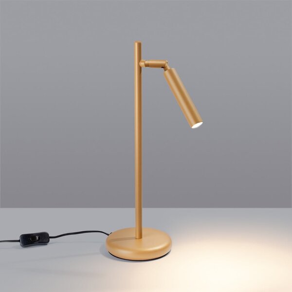 Настолна лампа в златист цвят (височина 43 cm) Fideus – Nice Lamps