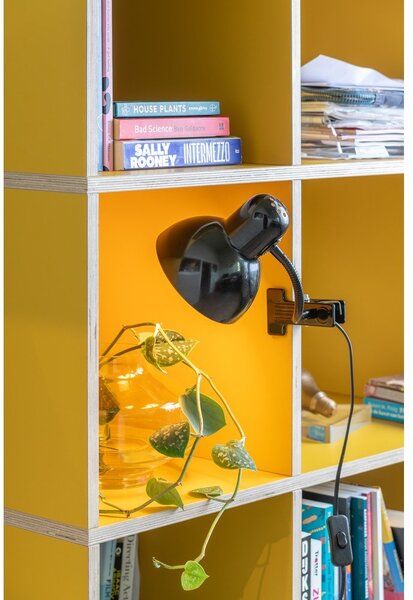 Черна метална настолна лампа (височина 33,5 cm) New Retro – Leitmotiv