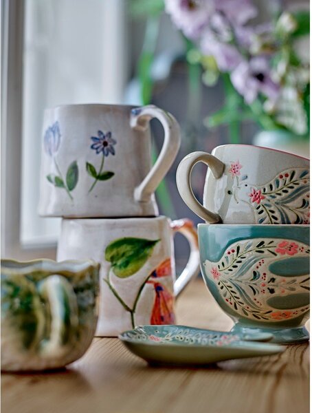 Кремави керамични чаши в комплект 2 бр. 430 ml Camilla – Bloomingville