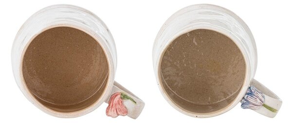 Кремави керамични чаши в комплект 2 бр. 430 ml Camilla – Bloomingville
