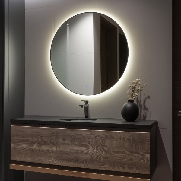 Brilagi - LED огледало за баня VENA BLACK LED/32W/230V 100 cm IP44 CRI 90 димируемо+CCT