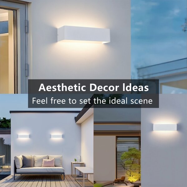 Brilagi - LED външно стенно осветително тяло DONNANI LED/12W/230V 30 см бяло IP44