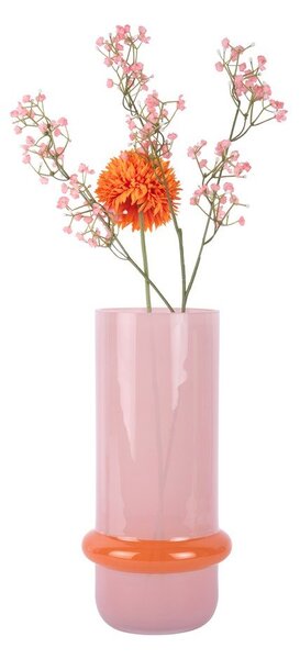Светлорозова стъклена ваза (височина 28 cm) Animado Anillo – PT LIVING