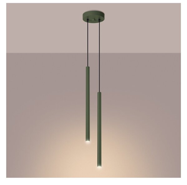 Зелено висящо осветително тяло ø 15 cm Fideus – Nice Lamps